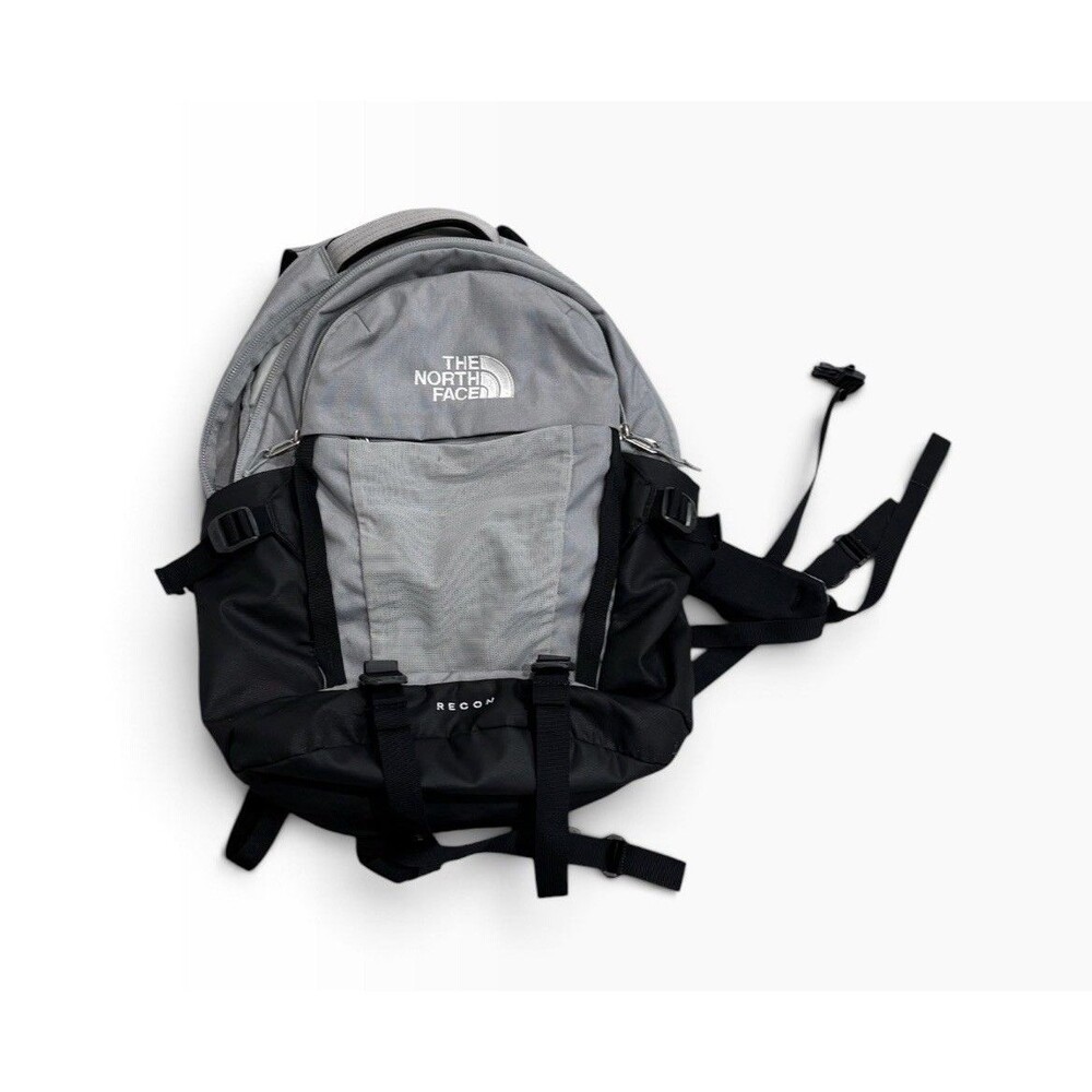North Face Recon Backpack Tin Gray Black Camping Hiking Outdoor Daypack School